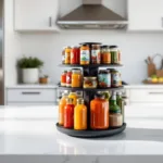entdecken sie, wie ein drehbarer soßen-organizer ihre küche organisiert und den kochalltag effizienter gestaltet.