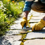 diese methode reinigt gehwege perfekt ganz ohne chemie und unkrautvernichter – natürliche handgriffe für strahlend saubere wege.